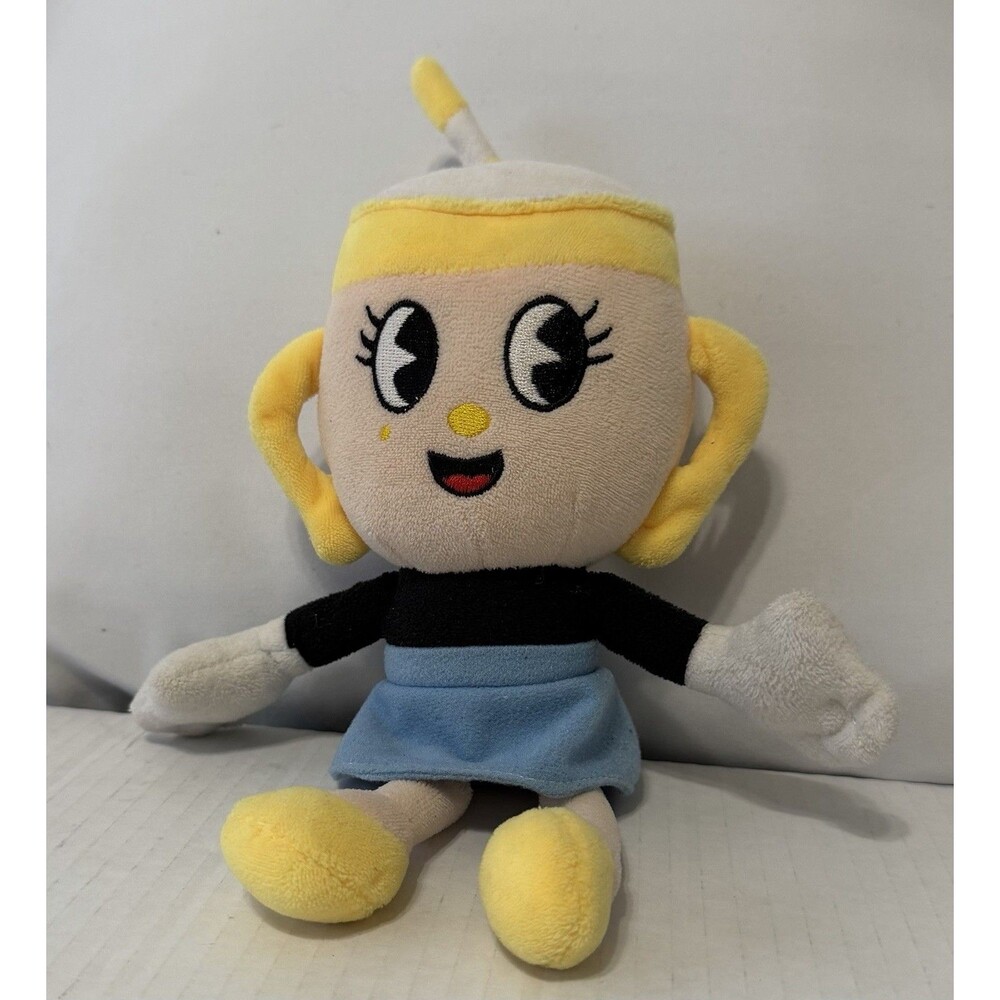 Cuphead Ms. Chalice Plush Stuffed Animal Yellow Blue Black Cartoon Character